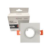 Spot Embutir Teto Mr11 Quadrado Plano Mini Dicroica Branco