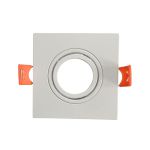 Spot Embutir Teto Mr11 Quadrado Plano Mini Dicroica Branco