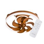 Luminária Plafon Ventilador de Teto Air Wood Orbital Bivolt