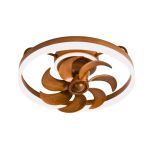 Luminária Plafon Ventilador de Teto Air Wood Orbital Bivolt