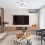 Luminária Plafon Ventilador De Teto Air Ivory Orbital Bivolt