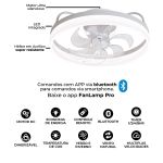 Luminária Plafon Ventilador De Teto Air Ivory Orbital Bivolt