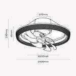 Luminária Plafon Ventilador De Teto Air Diamond Orbital Bivolt