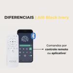 Luminária Plafon Ventilador De Teto Air Black Ivory Orbital