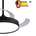 Ventilador De Teto Air Basic Retrátil Preto Bivolt