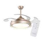 Ventilador De Teto Air Gold Retrátil Dourado Bivolt