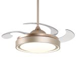 Ventilador De Teto Air Gold Retrátil Dourado Bivolt