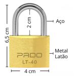 Cadeado De Latão 40mm Pado