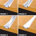 Kit 02 Perfis 1 Metro P/ Fita Led Slim Embutir 24x7 Branco