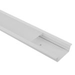 Kit 03 Perfis 1 Metro P/ Fita Led Slim Embutir 24x7 Branco