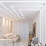 Kit 03 Perfis 1 Metro P/ Fita Led Slim Embutir 24x7 Branco