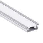 Kit 03 Perfis 1 Metro P/ Fita Led Slim Embutir 24x7 Alumínio