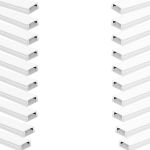 Kit 20 Perfis 1 Metro P/ Fita Led Slim Sobrepor 17x7 Branco