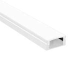 Kit 03 Perfis 1 Metro P/ Fita Led Slim Sobrepor 17x7 Branco