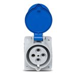 Tomada Industrial de Embutir 3P+T 32A 220-240v 9h Ip44 Azul