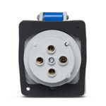 Tomada Industrial de Embutir 3P+T 32A 220-240v 9h Ip44 Azul