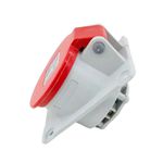 Tomada Industrial Embutir 3P+T 16A 380-440V 6H Vermelha