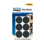 Feltro Adesivo Protetor Redondo 30mm Cartela Com 12 Unidades