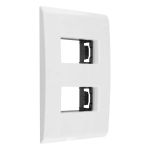 Placa 2 Postos Afastados Branco C/suporte 4x2 Liz Tramontina
