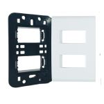 Placa 2 Postos Afastados Branco C/suporte 4x2 Liz Tramontina