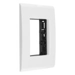 Placa 3 Postos Branca 4x2 C/suporte Liz Tramontina