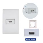 Módulo Tomada Carregador Usb 1,5a Branco Liz Tramontina