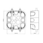 Caixa De Luz De Embutir Gesso Drywall Reforçada 4x4 Tramontina