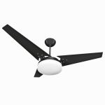 Ventilador Teto Ventex Jurerê 3 Pás Preto C/ Luminária 127V