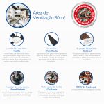 Ventilador Teto Ventex Noronha 3 Pás Branco C/ Luminária 127v