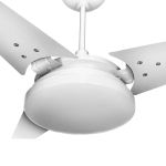 Ventilador de Teto Nunes Branco C/ Plafon Led 6500K Borda Infinita 127V