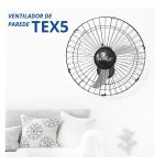 Ventilador de Parede Oscilante Ventex Tex5 50cm Preto 210W