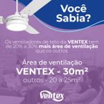 Ventilador de Teto Yris 150W Branco 3 Pás Mogno 127V