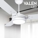 Ventilador de Teto Valen LED 150W 3 Pás Branco 127V