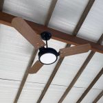 Ventilador De Teto Ventex Valen Led Preto 3 Pás Mogno 127v