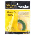 Fita Dupla Face Acrílica 12mm x 2m Vonder