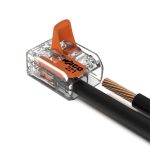 Kit 50 Conector Emenda 2 Vias Wago 221-412 32a 450v