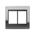 Placa Espelho 6 Postos 4x4 Concept Prata/preto Refinatto Weg