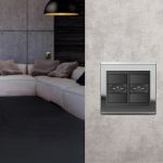 Placa Espelho 6 Postos 4x4 Concept Prata/preto Refinatto Weg