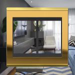 Placa Espelho 6 Postos 4x4 Concept Ouro/preto Refinatto Weg