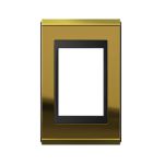 Placa Espelho 3 Postos 4x2 Concept Ouro/preto Refinatto Weg