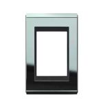 Placa 3 Postos 4x2 Concept Titânio/preto Refinatto Weg
