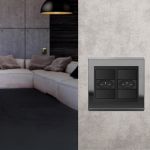 Placa Espelho 6 Postos 4x4 Concept Titânio/preto Refinatto Weg