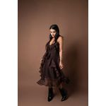 Vestido Helena Marrom Café