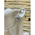 Brinco Flor Crav Prata