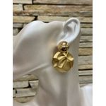 Brinco Circ Escovado Dourado