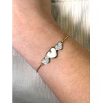 Pulseira 3 Coracao 22048 Dourado