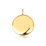 Colar Relicário Redondo Liso Dourado
