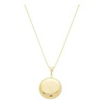 Colar Relicário Redondo Liso Dourado