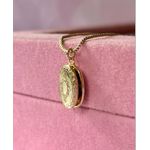Colar Relicário Det Oval Dourado