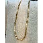 Colar Longo Esf Escov Dourado